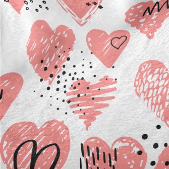 Crayon Heart Graffiti Minky