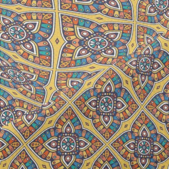 Retro Ethnic Pattern Piqué