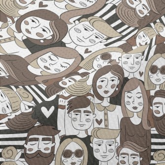 Hand-painted Group Portraits Piqué