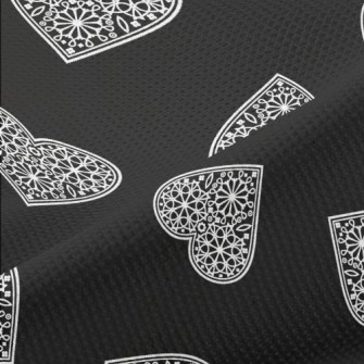 Lace Heart Pattern Piqué