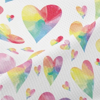 Watercolor Colored Love Heart Piqué