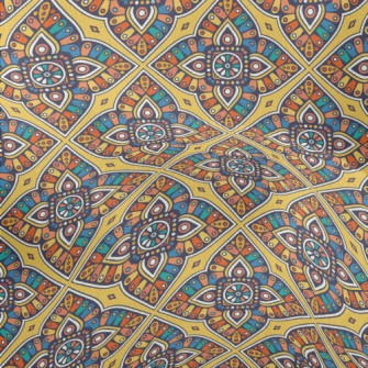 Retro Ethnic Pattern Lightweight Performance Linen