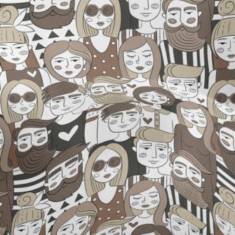 Hand-painted Group Portraits Lightweight Performance Linen