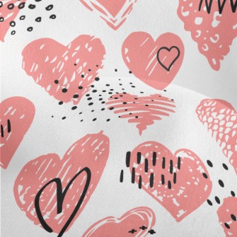 Crayon Heart Graffiti Lightweight Performance Linen