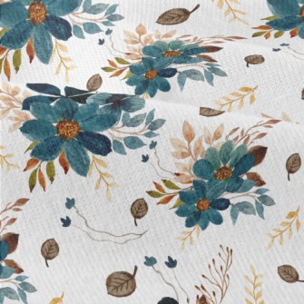 Blue Watercolor Flowers Modern Jersey