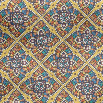 Retro Ethnic Pattern Jersey Backed Fleece