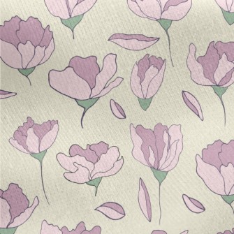 Cartoon Carnation Jersey Backed Fleece