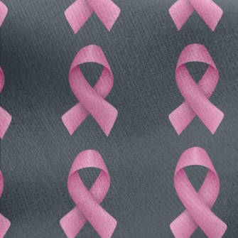 Pink Ribbon Jersey Backed Fleece