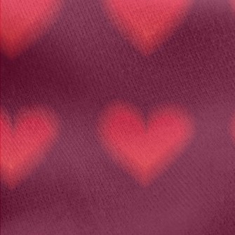 Blurred Love Pattern Jersey Backed Fleece