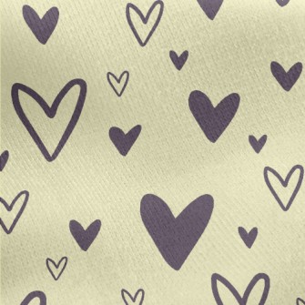 Simple Style Love Heart Jersey Backed Fleece