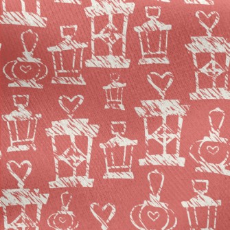 Valentine's Day Lantern Jersey Backed Fleece