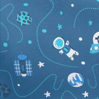 Cartoon Space Cruise Pongee