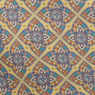 Retro Ethnic Pattern Pongee