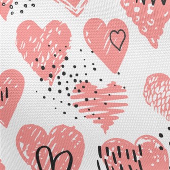 Crayon Heart Graffiti Pongee