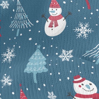 Winter Snowman And Christmas T Stretch Jersey