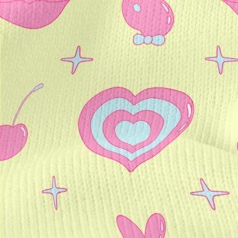 Nostalgic Y2K Pattern Stretch Jersey