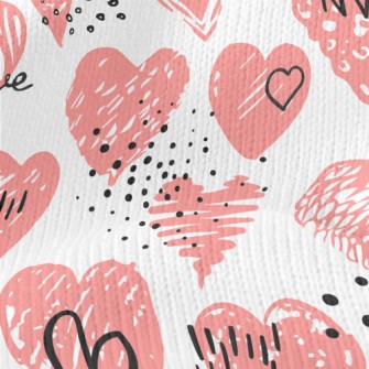 Crayon Heart Graffiti Stretch Jersey