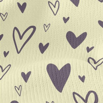 Simple Style Love Heart Stretch Jersey