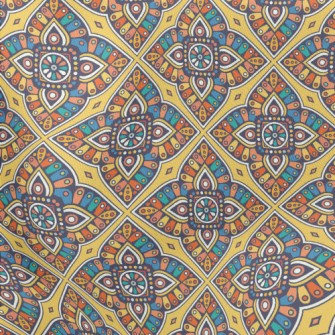 Retro Ethnic Pattern Lightweight Cotton Poplin