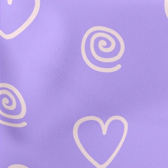 Spiral And Love Graffiti Lightweight Cotton Poplin