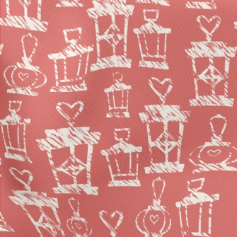 Valentine's Day Lantern Lightweight Cotton Poplin