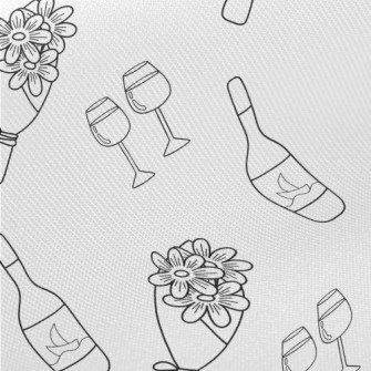Simple Hand Drawn Dating Midweight Cotton Poplin