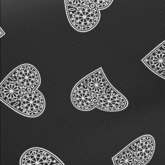 Lace Heart Pattern Midweight Cotton Poplin