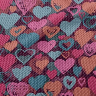 Colorful Love Graffiti Birdseye Piqué