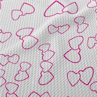 Simple Double Heart Pattern Birdseye Piqué