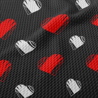 Red And White Graffiti Love He Birdseye Piqué