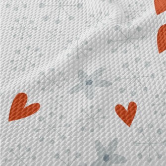 Snowflakes And Hearts Birdseye Piqué