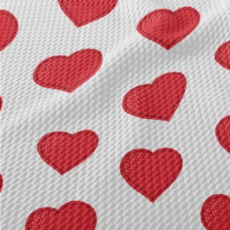 Passionate Red Heart Birdseye Piqué