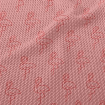 Pink Flamingo Birdseye Piqué