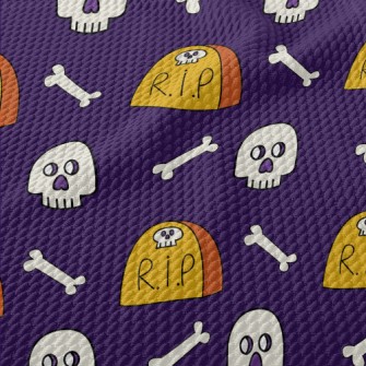 Tombstone And Skull Birdseye Piqué