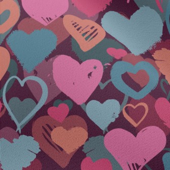 Colorful Love Graffiti Chiffon