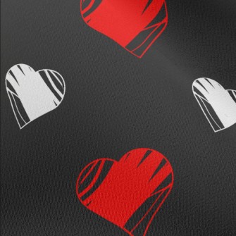 Red And White Graffiti Love He Chiffon