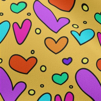 Abstract Fluorescent Heart Chiffon