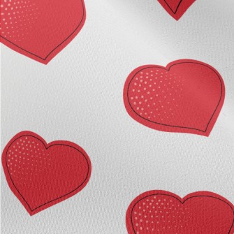 Passionate Red Heart Chiffon