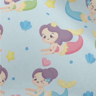 Cute Mermaid Swimming In The S Chiffon