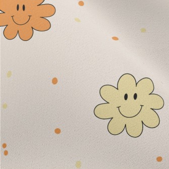Cute Smiling Flowers Chiffon