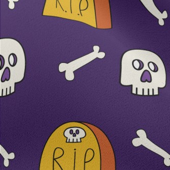 Tombstone And Skull Chiffon