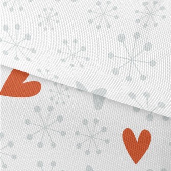 Snowflakes And Hearts Waterproof Oxford