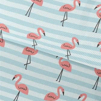 Cute Hand Drawn Flamingo Waterproof Oxford
