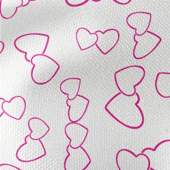 Simple Double Heart Pattern Waterproof Canvas