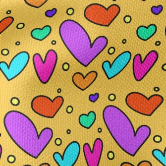 Abstract Fluorescent Heart Waterproof Canvas