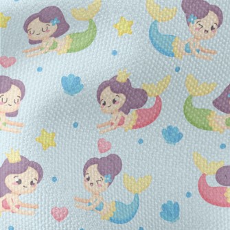 Cute Mermaid Swimming In The S Waterproof Canvas