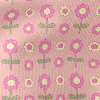 Cartoon Glossy Flowers Waterproof Canvas