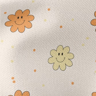 Cute Smiling Flowers Waterproof Canvas