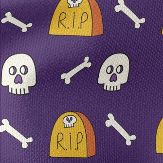 Tombstone And Skull Waterproof Canvas