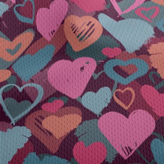 Colorful Love Graffiti Athletic Mesh Flat Back